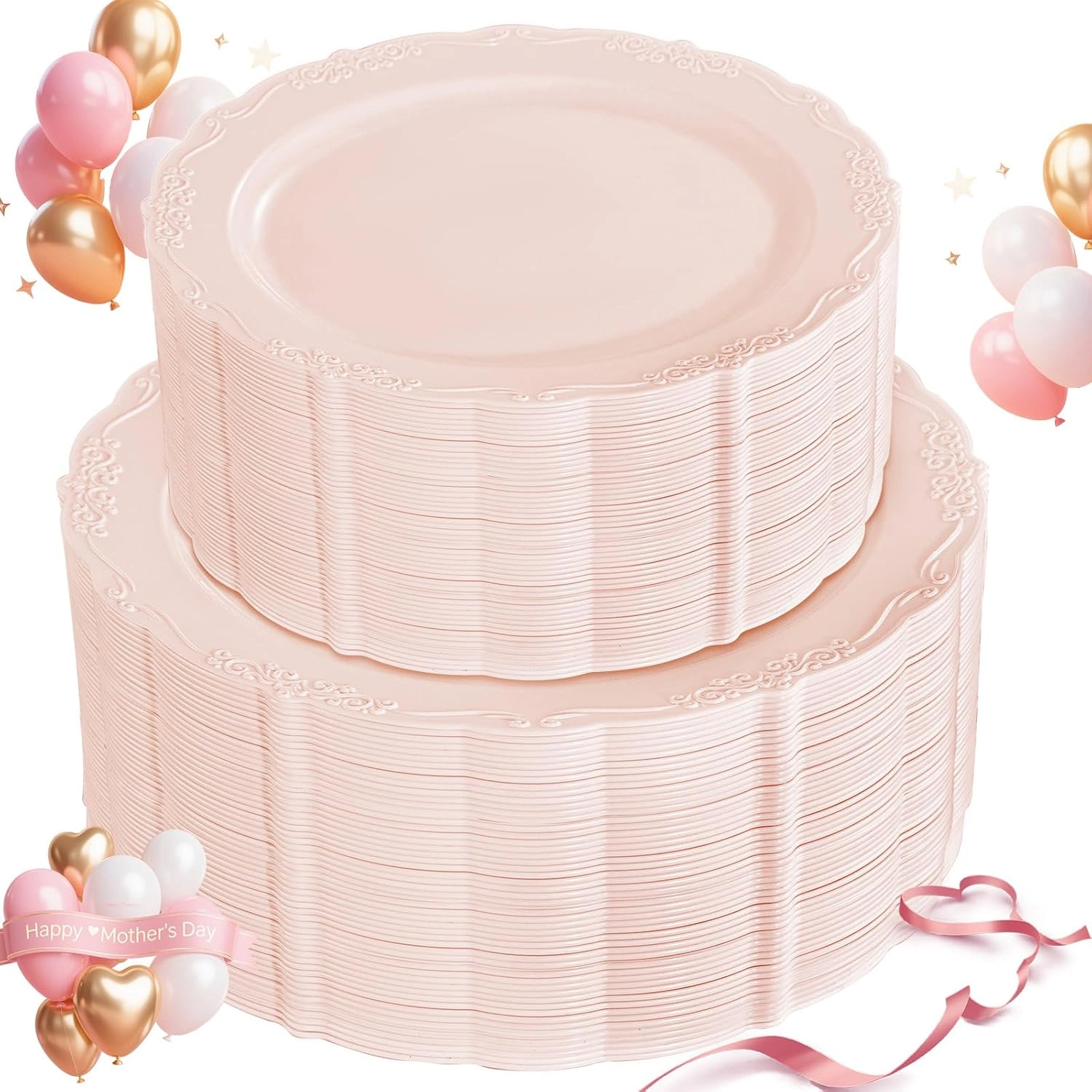 Mauve Pink U-QE Disposable Plates — view 11