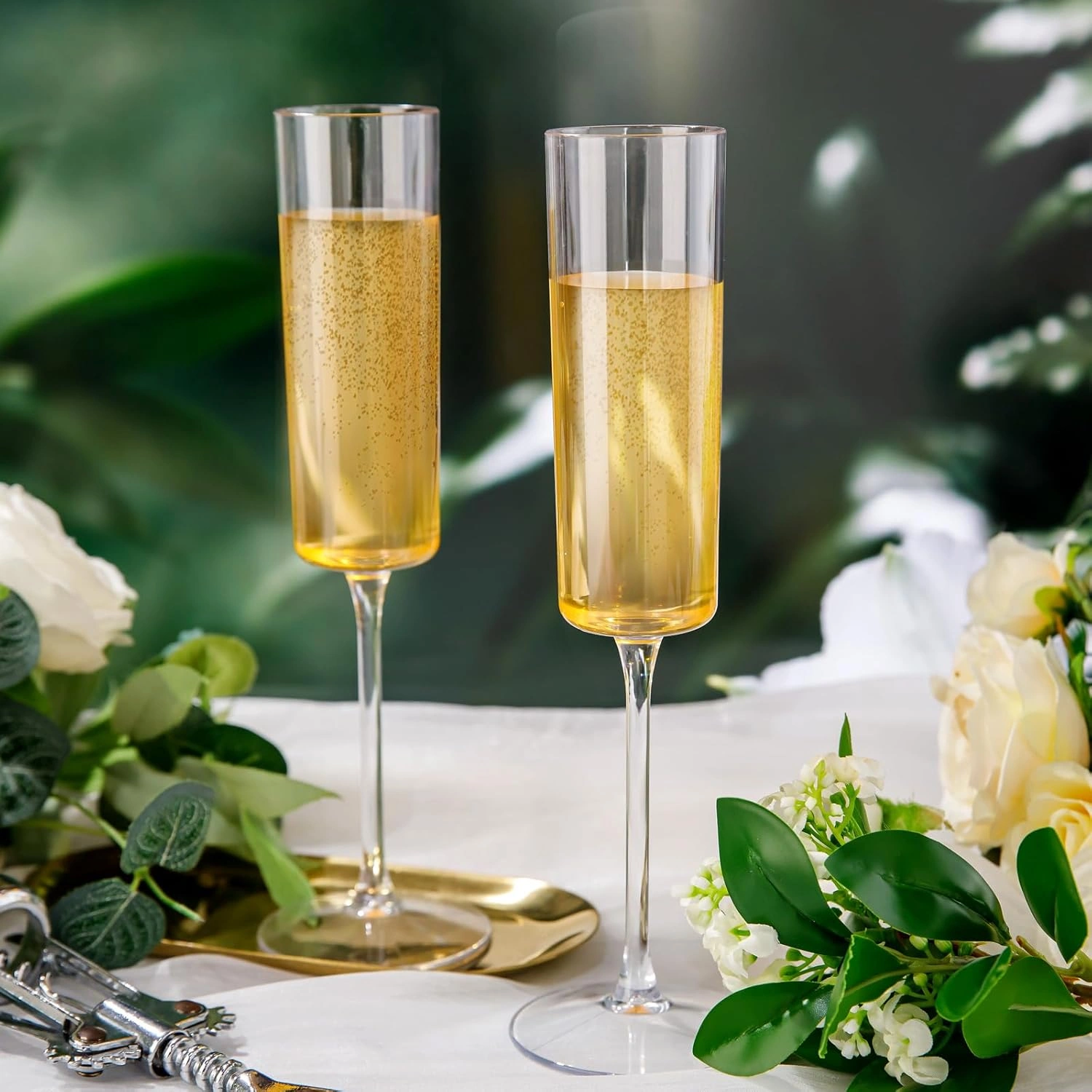 Disposable Champagne Glasses, Clear (6 oz, 36 Pack) — view 12