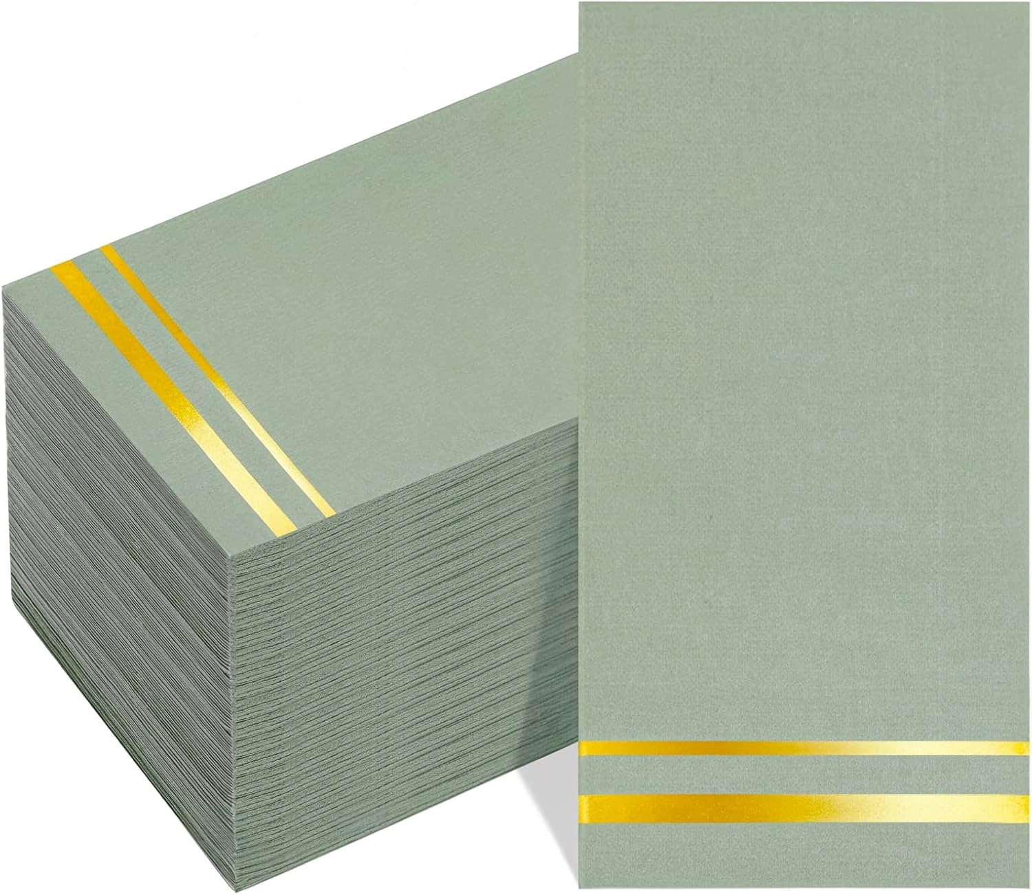 Sage Green 100-Count 3-Ply disposable Napkins (100 Pieces) — view 10