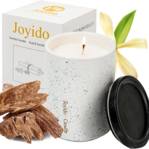 Oud & Sandalwood White 14OZ Scented Candle — view 11