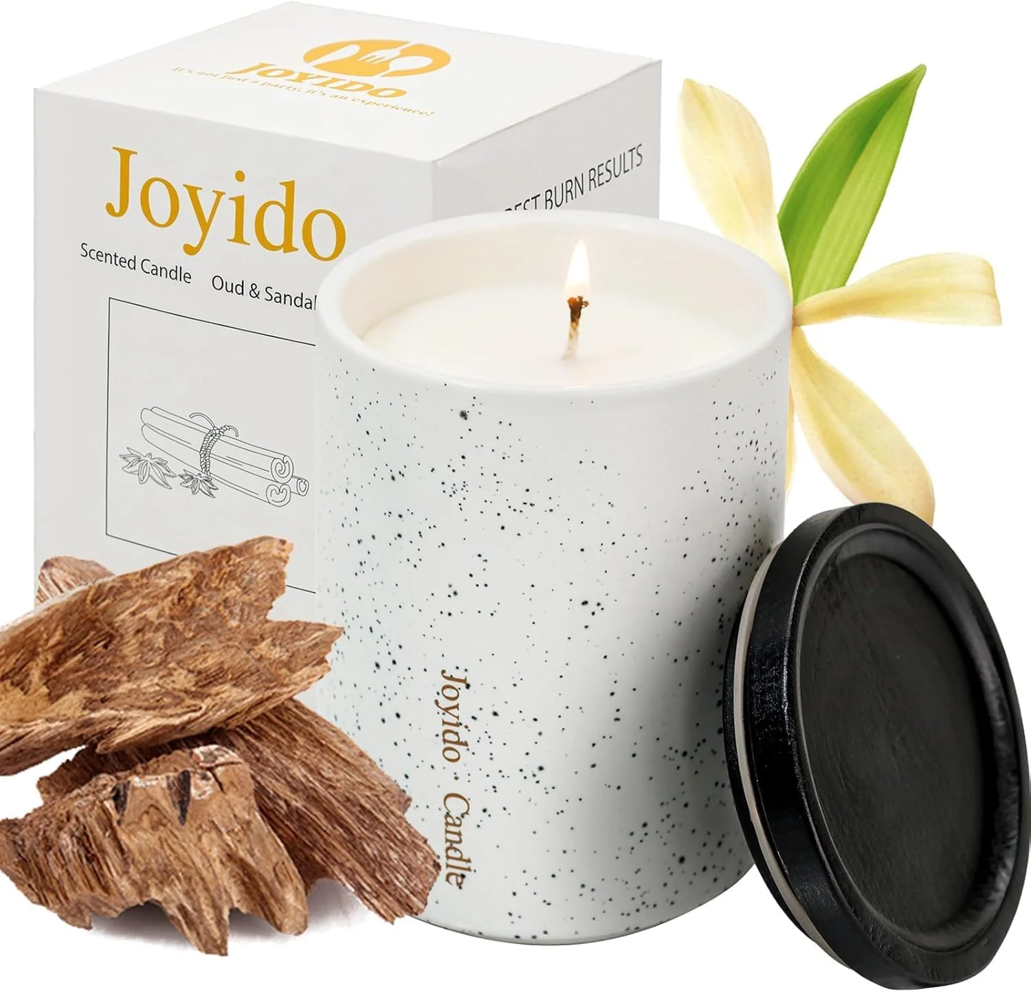 Oud & Sandalwood White 14OZ Scented Candle — view 11