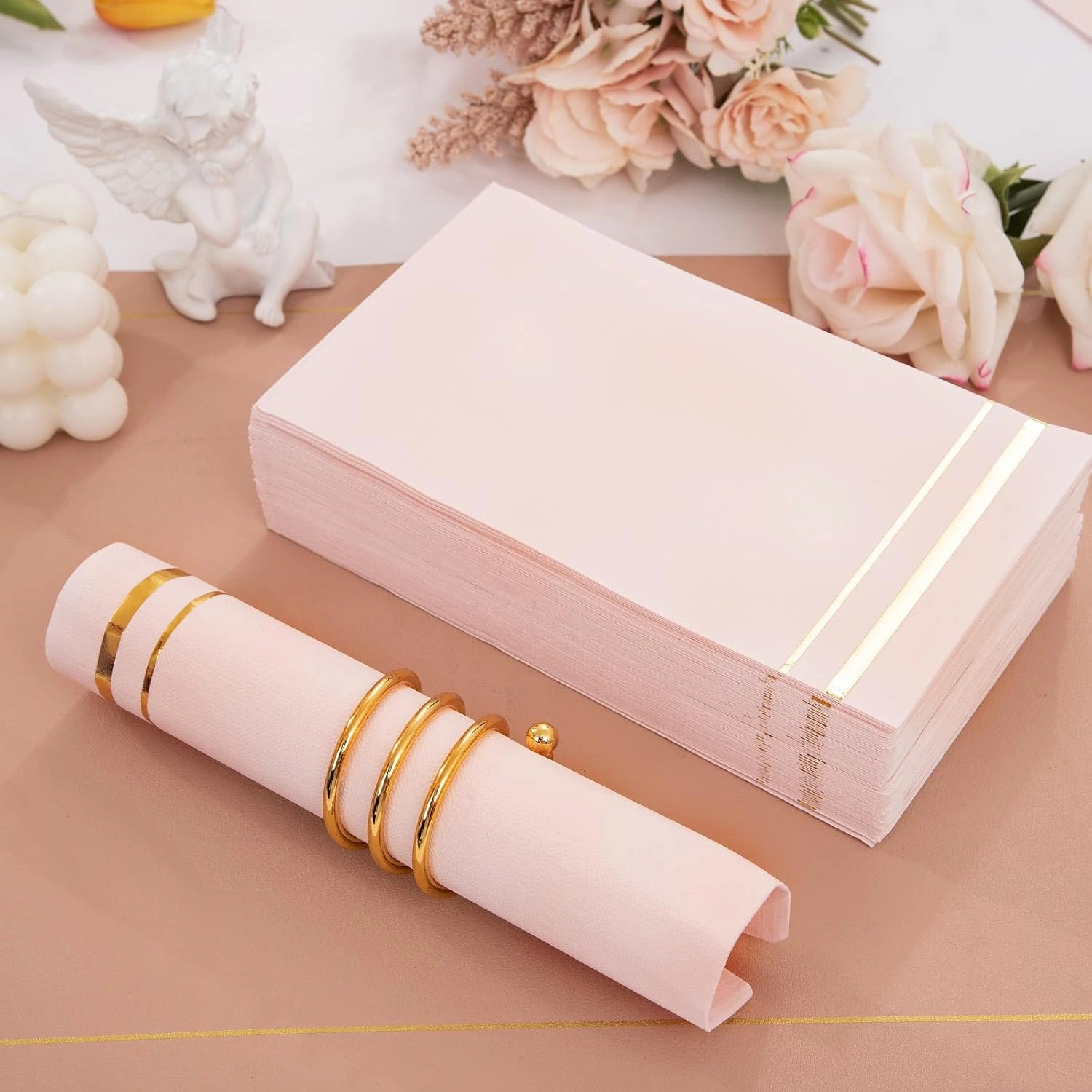 Pink 100-Count 3-Ply disposable Napkins (100 Pieces) — view 10