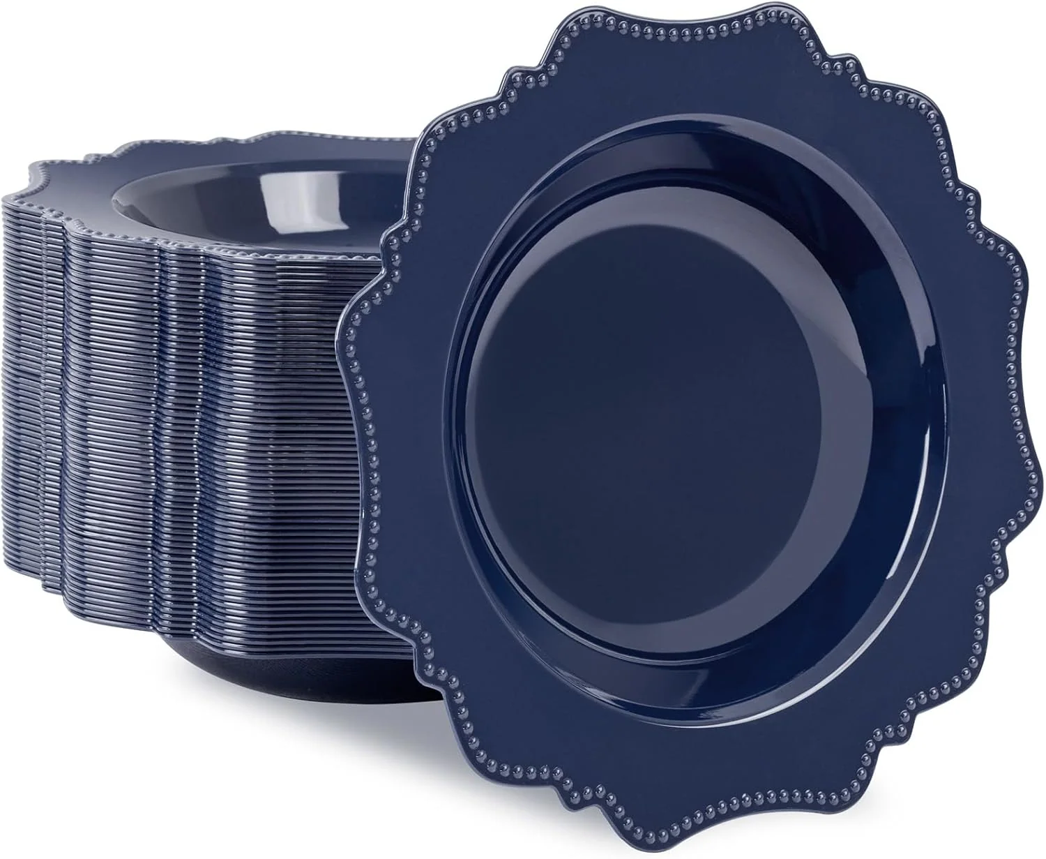 Navy Blue Plastic Party Bowls () 12 Oz Disposable Soup/Salad Bowl — view 11