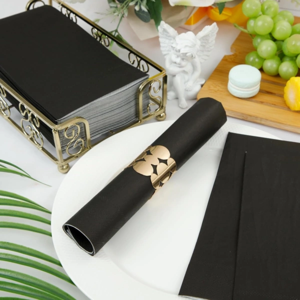 Black 100-Count 3-Ply disposable Napkins — view 11
