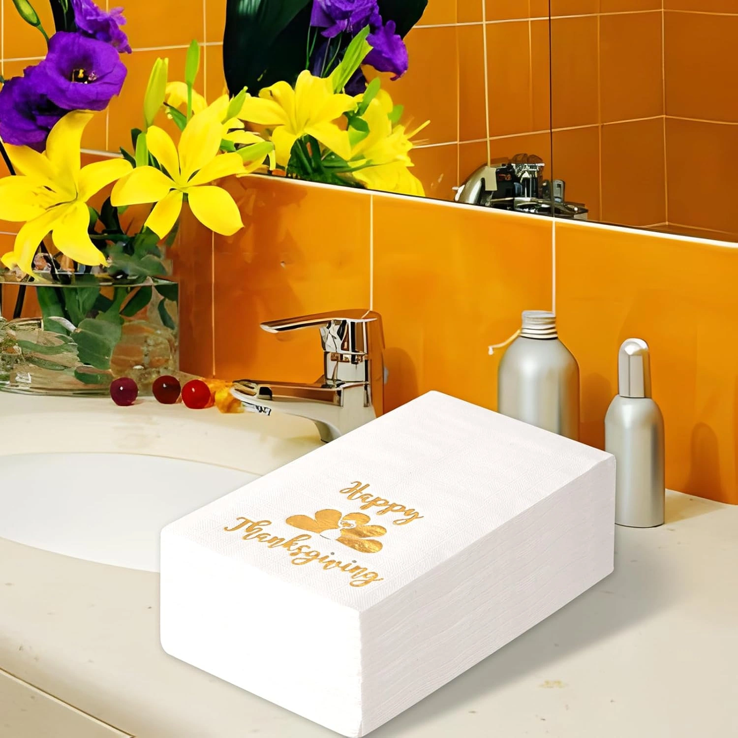 Gold Turkey Paper Napkins — view 16