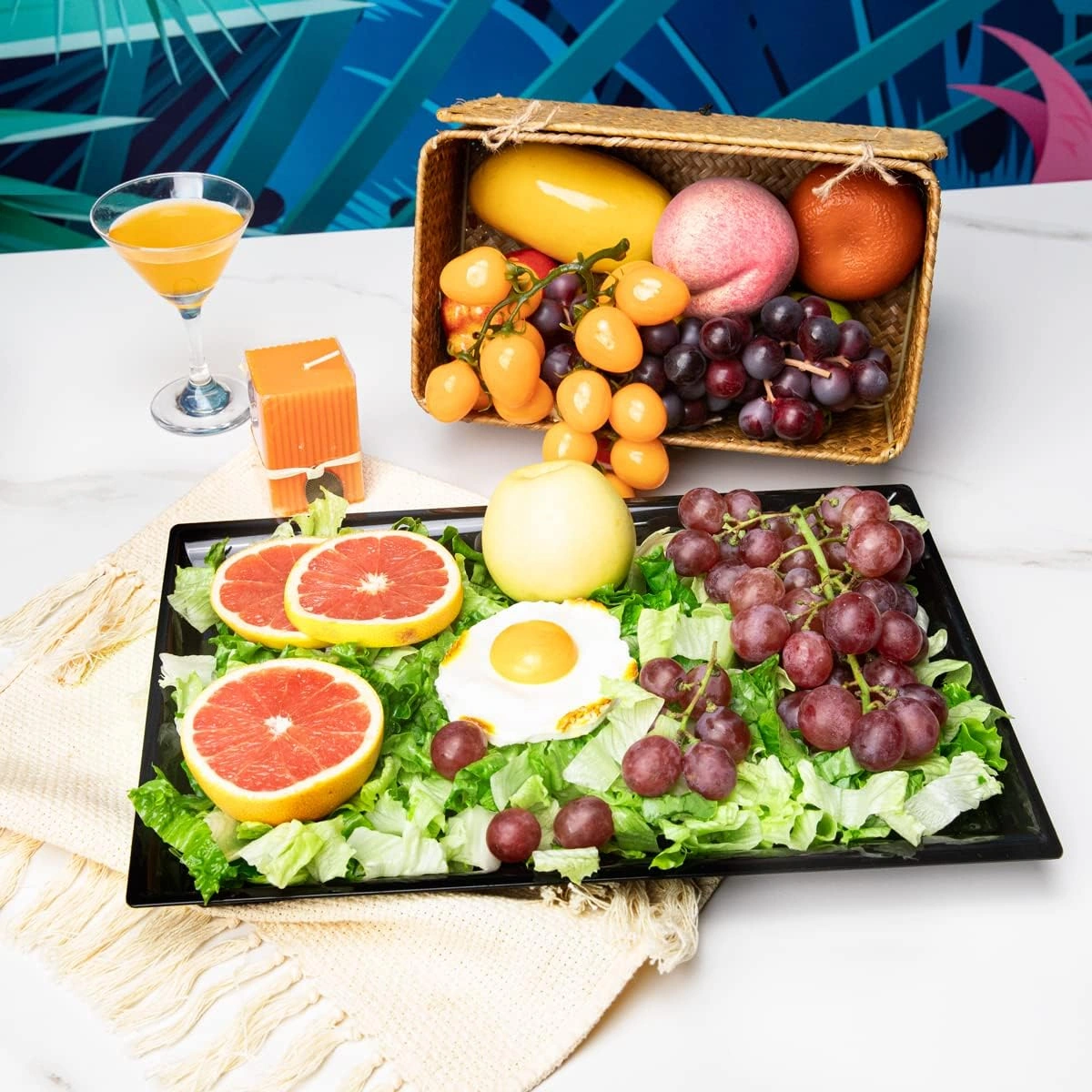 Black Serving Tray Plastic Trays — view 13