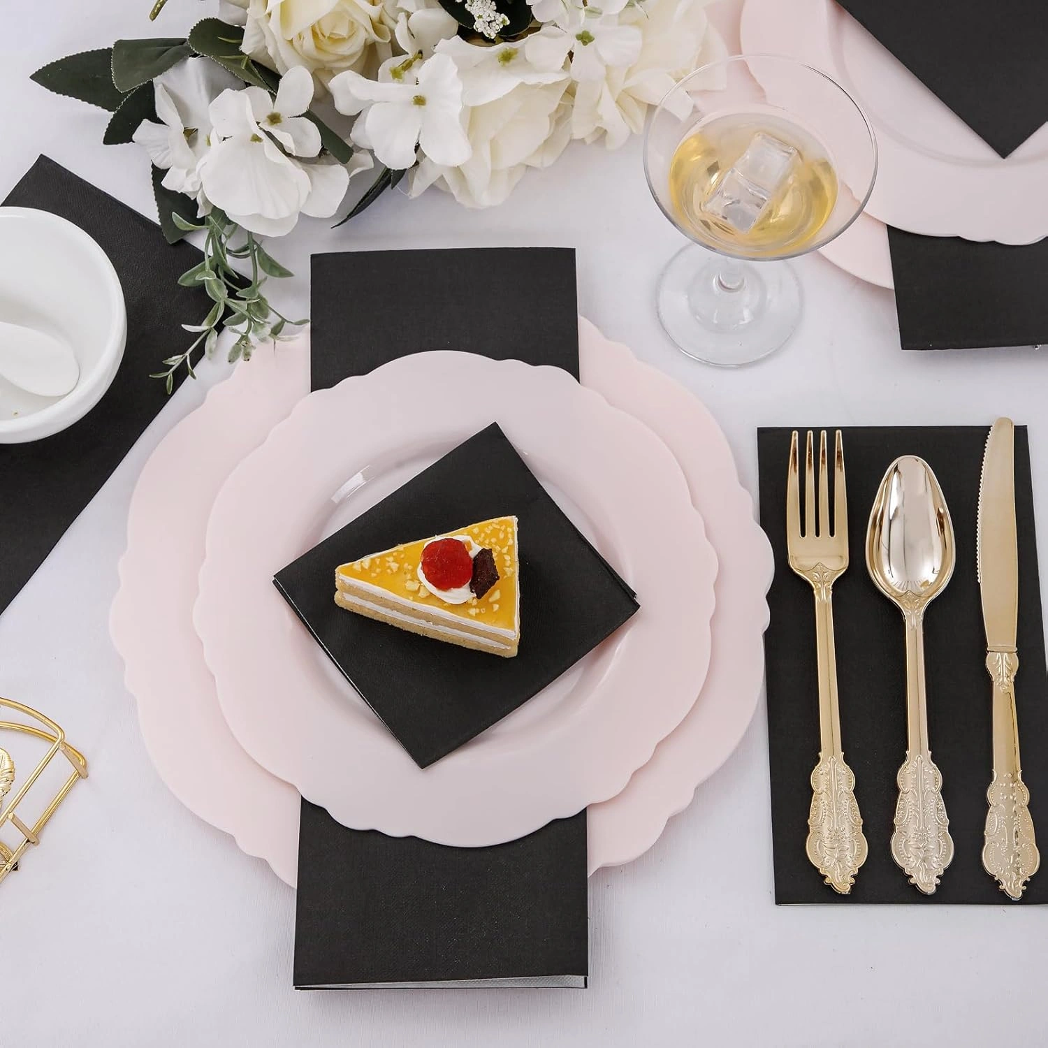 Black Napkins Disposable-3ply Paper Napkins Rim — view 15
