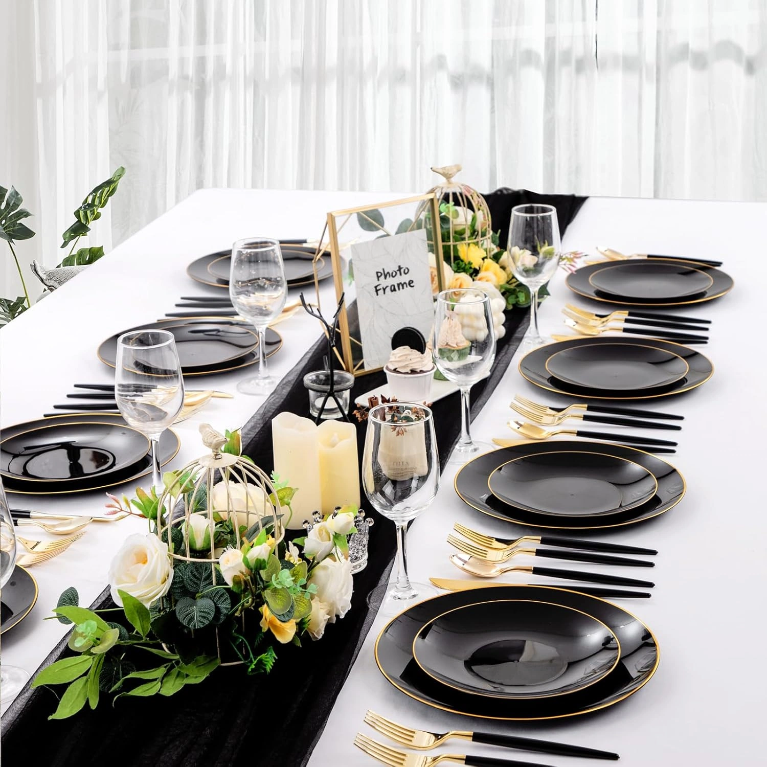 Black Plastic Plates — view 16