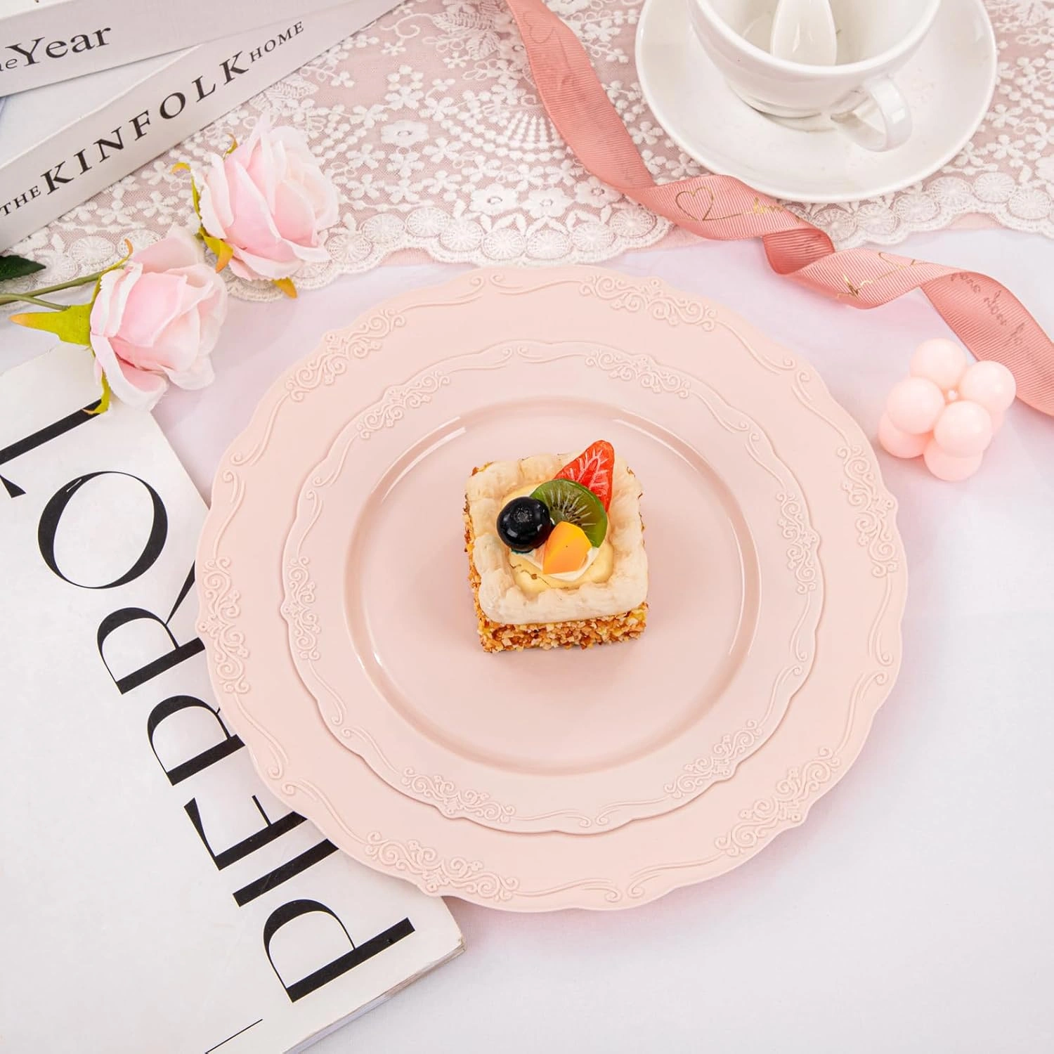 Mauve Pink U-QE Disposable Plates — view 14