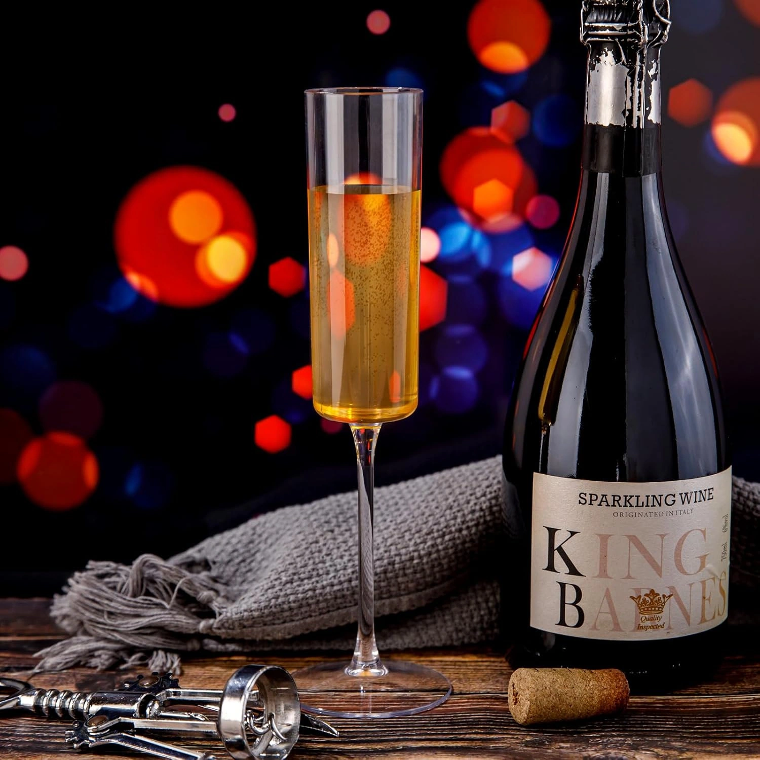 Disposable Champagne Glasses, Clear & Stylish (6 oz, 12 Pack) — view 16