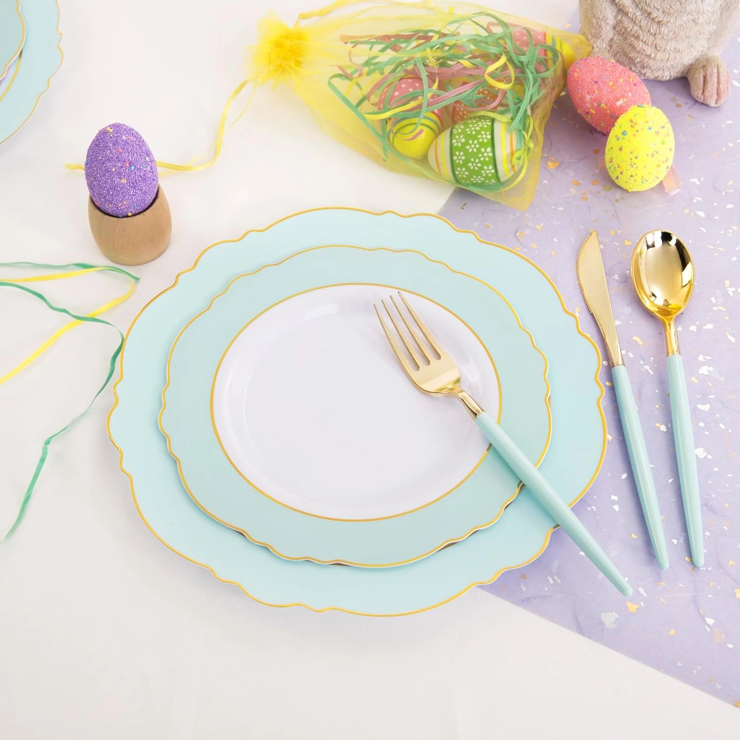 Mint Green Plates Disposable — view 12