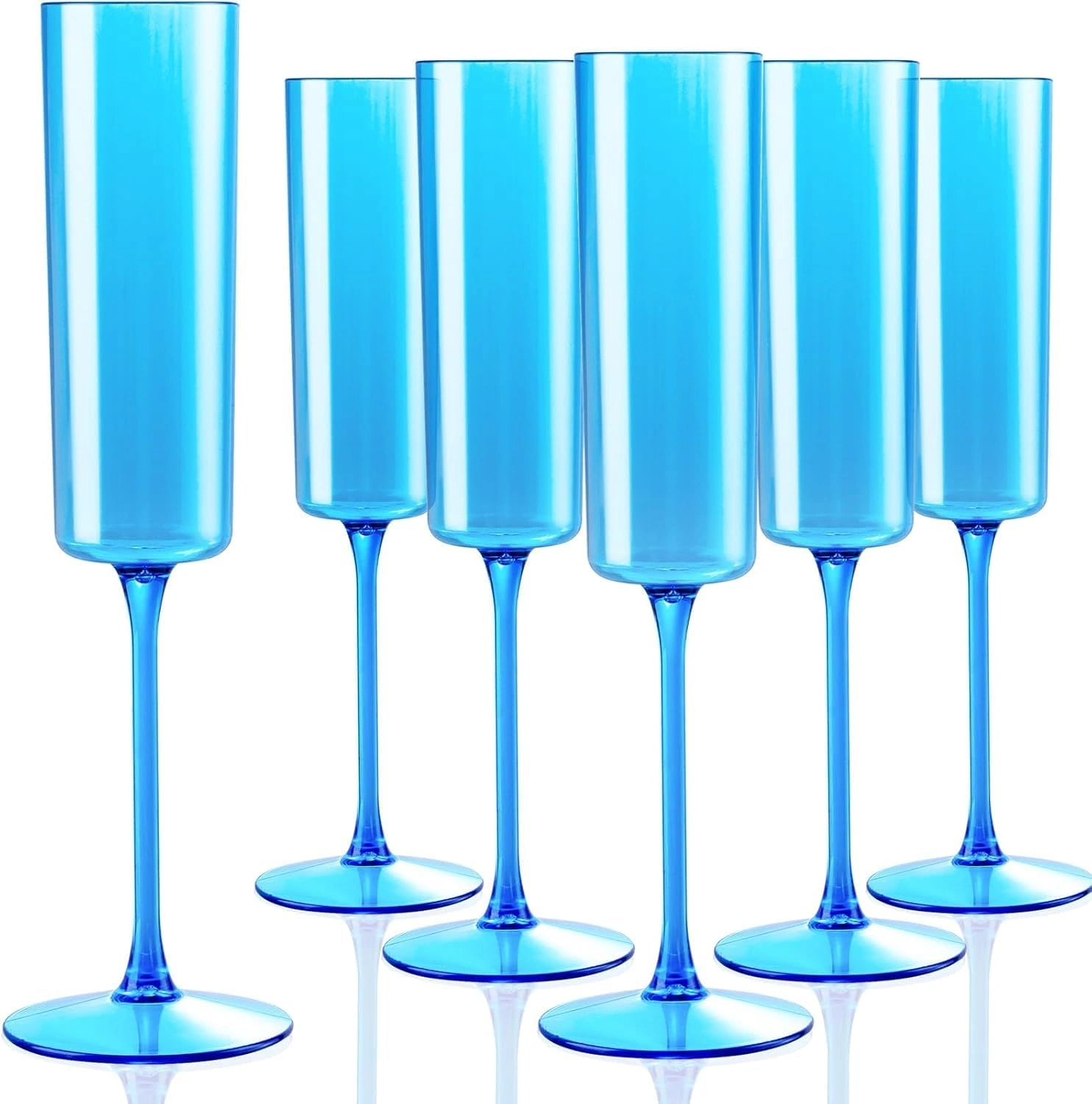 Blue YOUBET Champagne Flutes Plastic — view 11