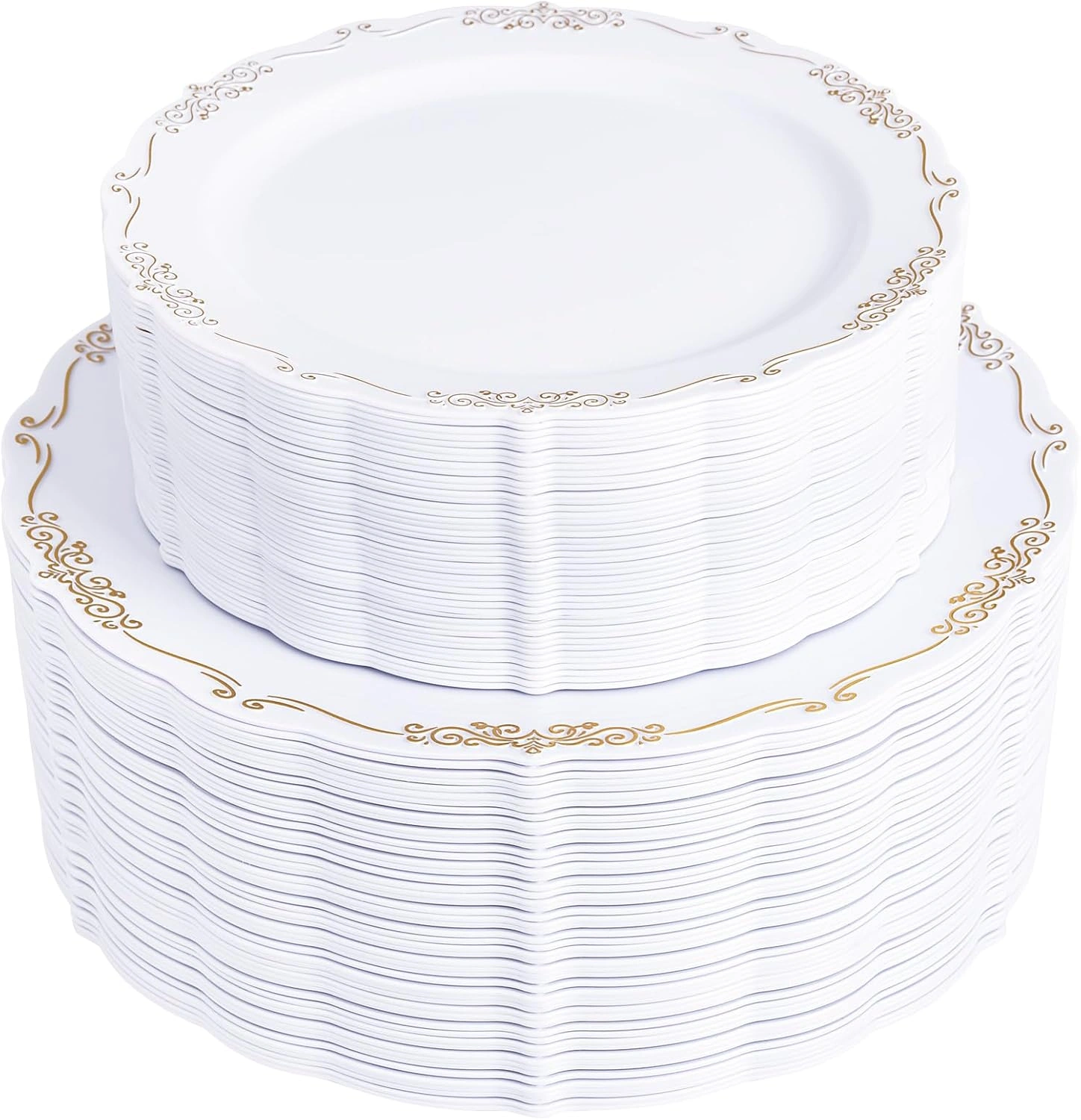 White Gold U-QE Disposable Plates — view 10