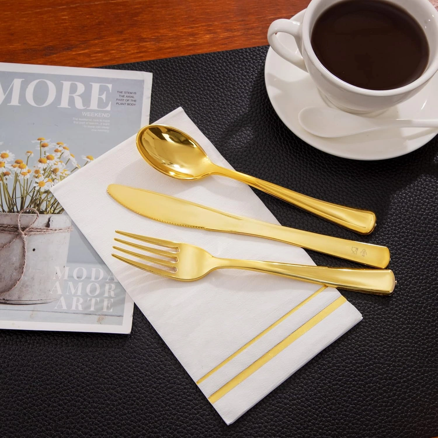 Gold 100-Count 3-Ply disposable Napkins (100 Pieces) — view 13