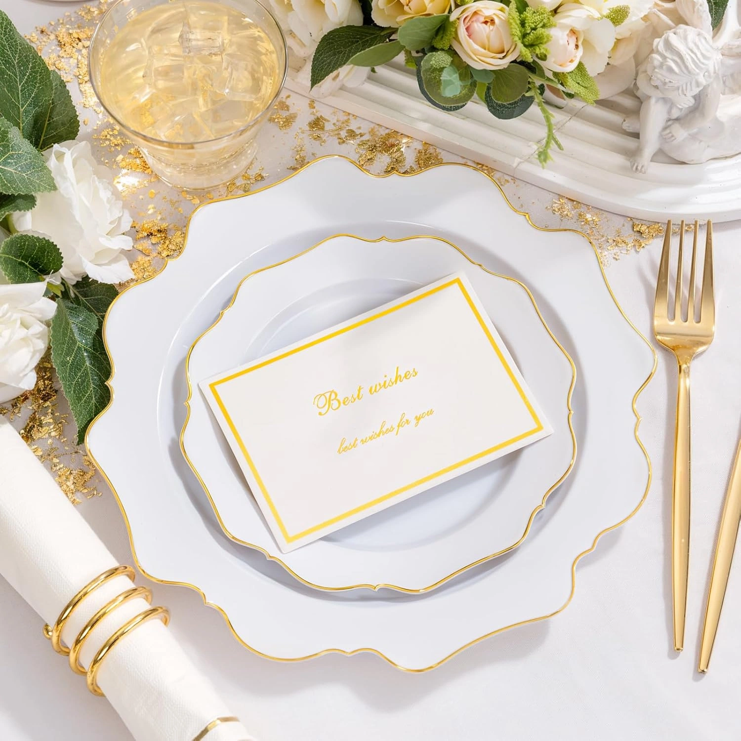 Gold Disposable Plates — view 15