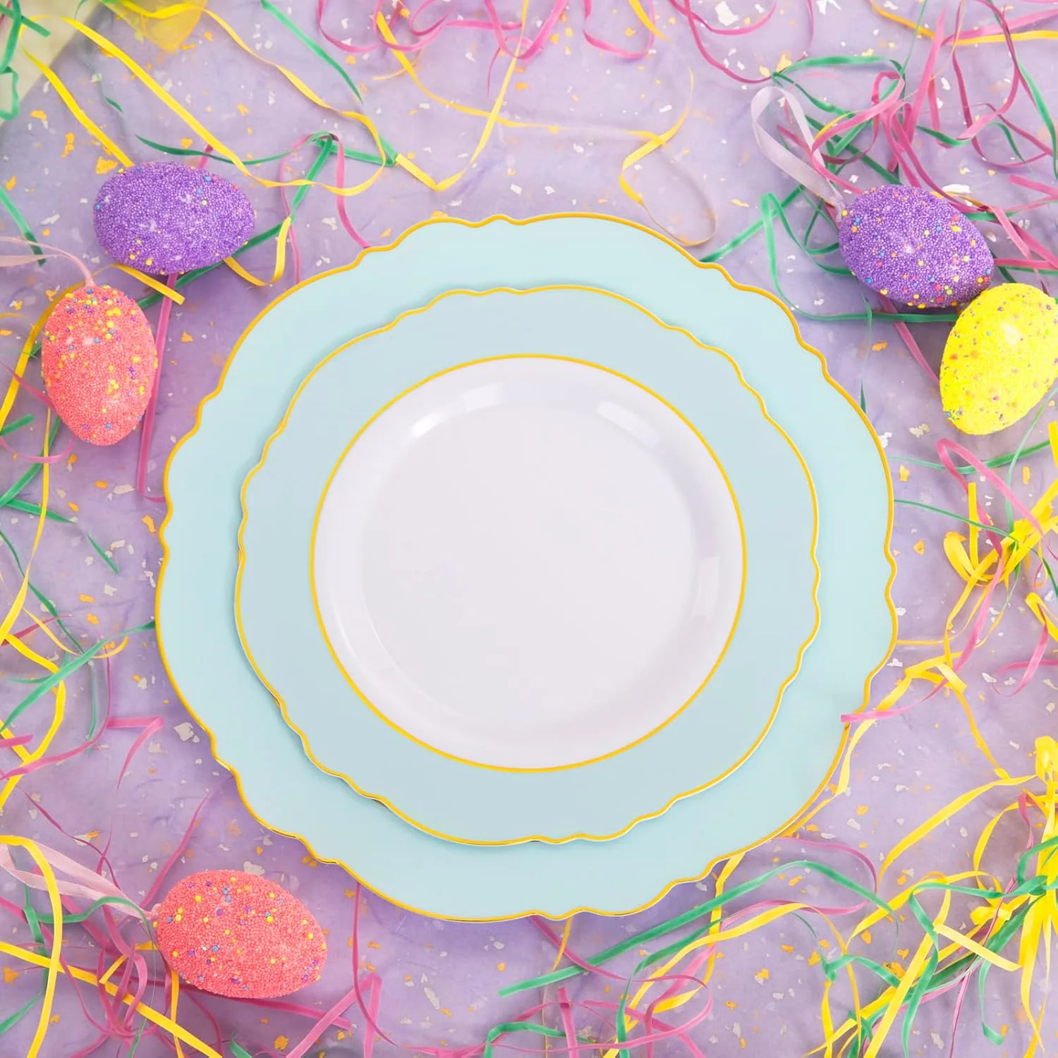 Mint Green Plates Disposable — view 14