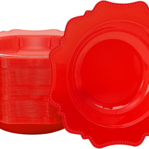 Red Plastic Party Bowls () 12 Oz Disposable Soup/Salad Bowl — view 10