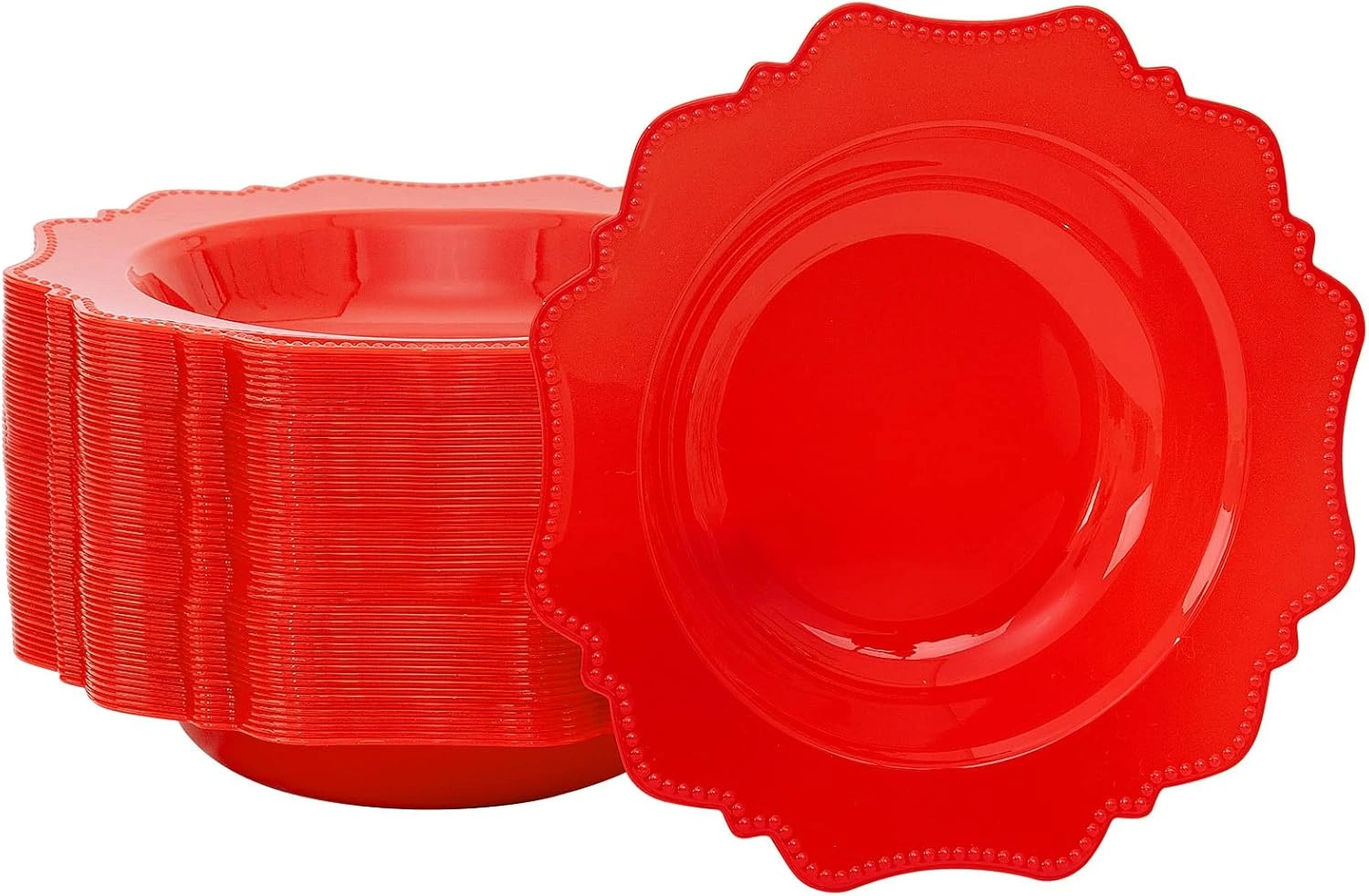 Red Plastic Party Bowls () 12 Oz Disposable Soup/Salad Bowl — view 10