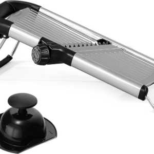 Black Adjustable Mandoline Food Slicer for Kitchen-Mandolin,Potato,Tomato,Carrot,Vegetable,Fruit and Onion Cutter-Adjustable Stainless Steel-Include 1 Pair Cut-Resistant Gloves — view 9