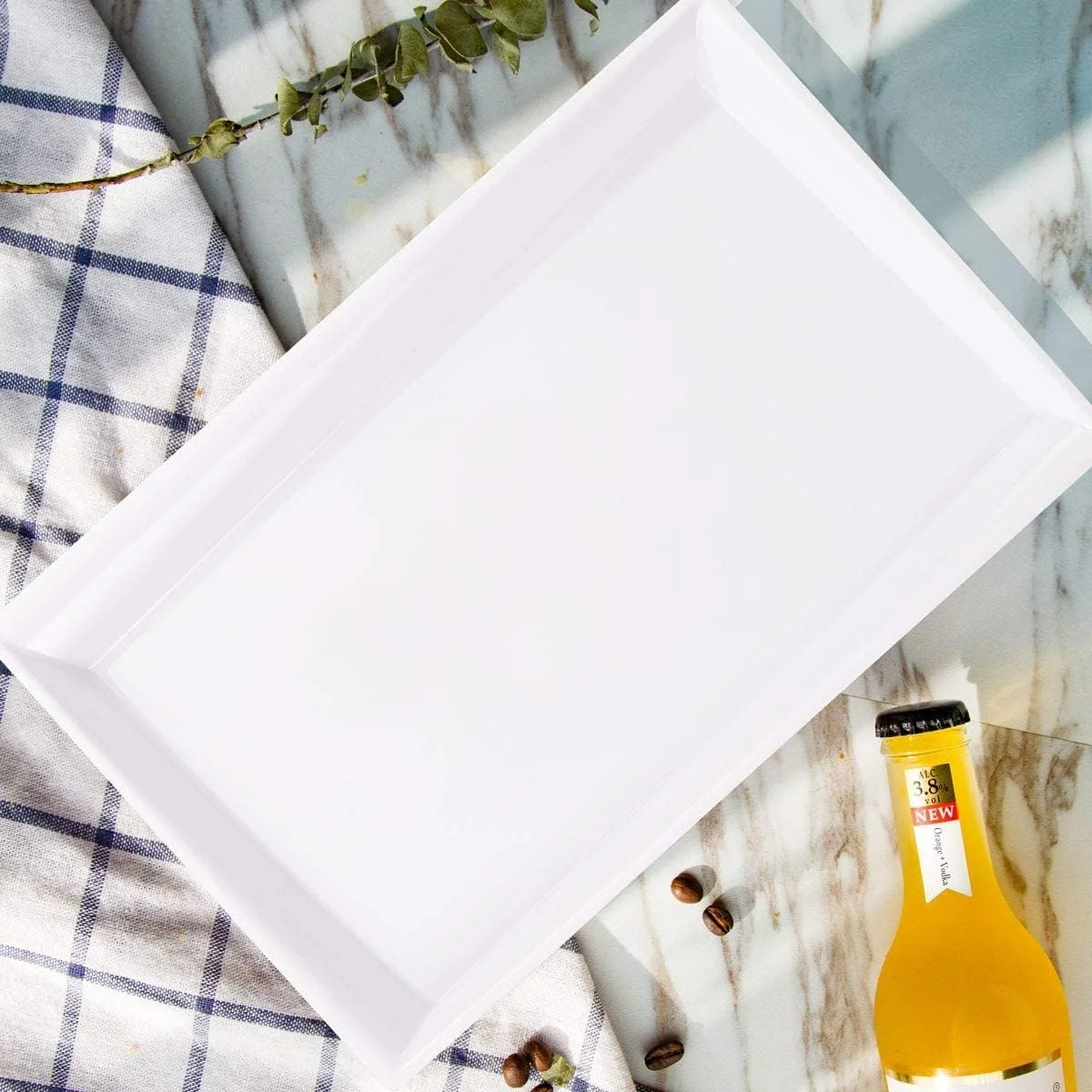 White Serving Tray Plastic Trays — view 9