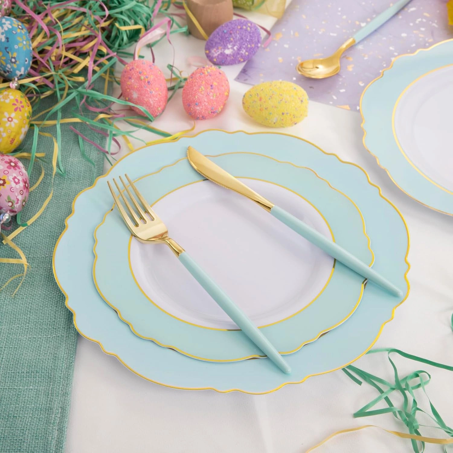 Mint Green Plates Disposable — view 16