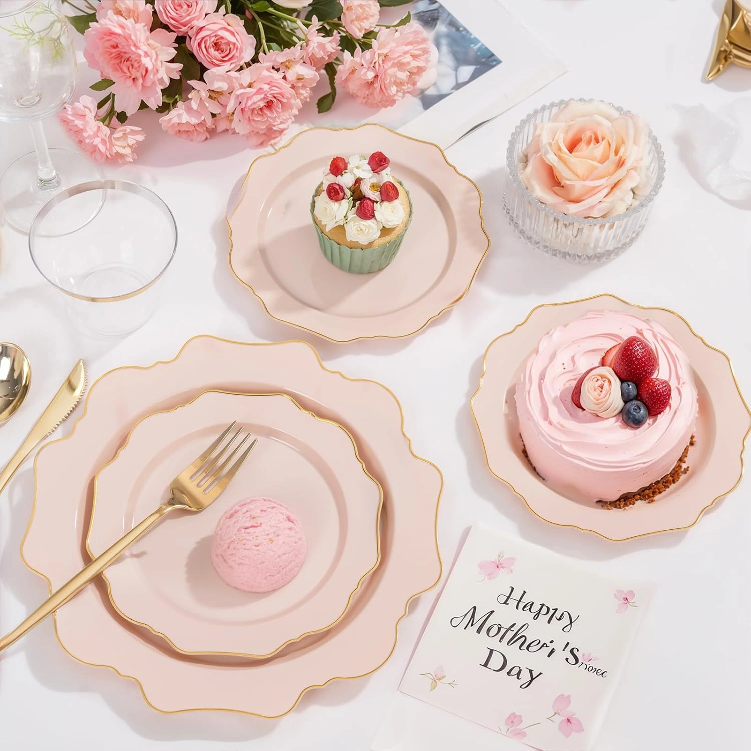Pink Disposable Plates — view 12
