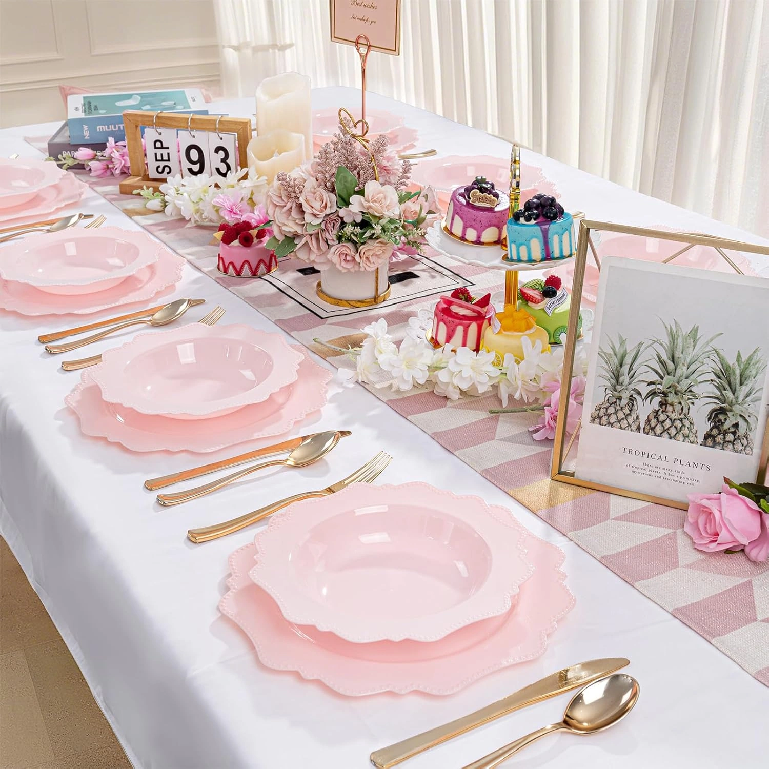 Pink Plastic Party Bowls () 12 Oz Disposable Soup/Salad Bowl — view 15