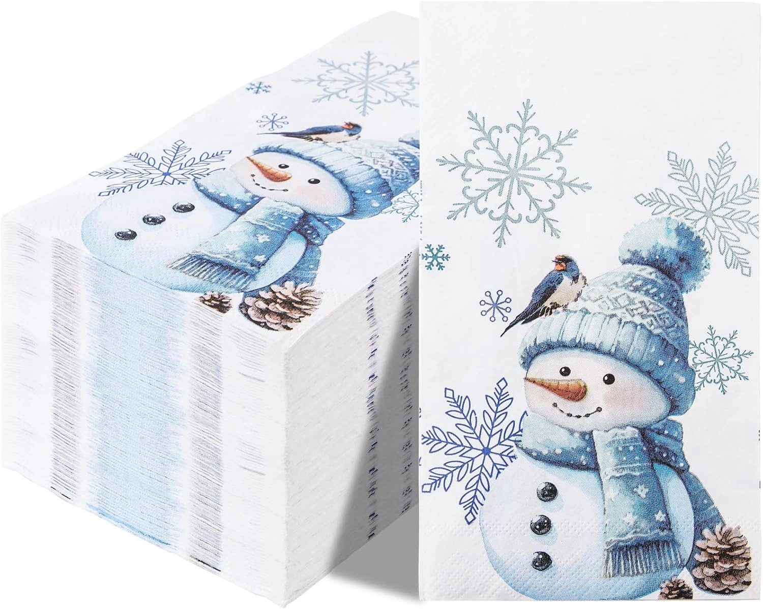Blue Snowman 100-Count 3-Ply disposable Napkins (100 Pieces) — view 10