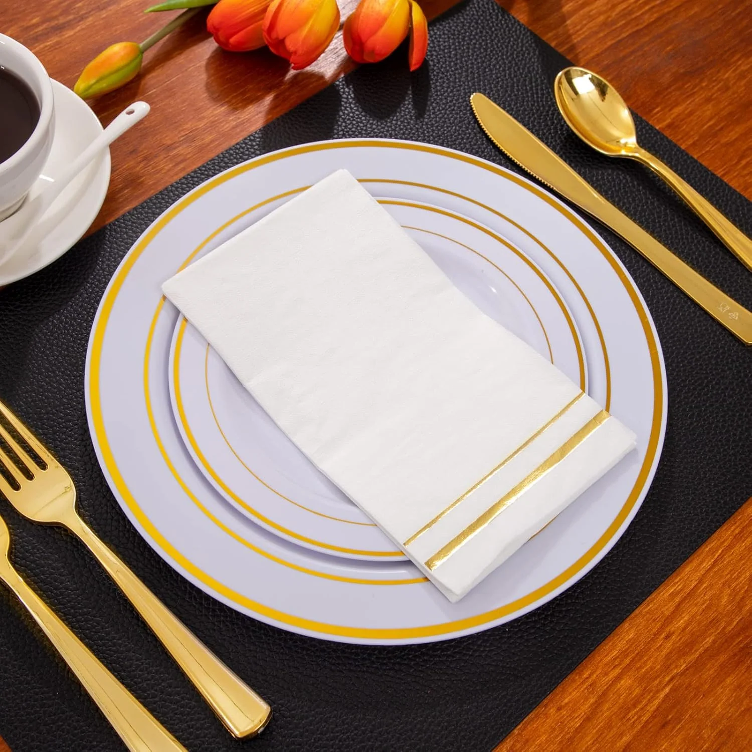 Gold 100-Count 3-Ply disposable Napkins (100 Pieces) — view 11