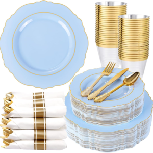 Light Blue Liacere Plates Disposable — view 9