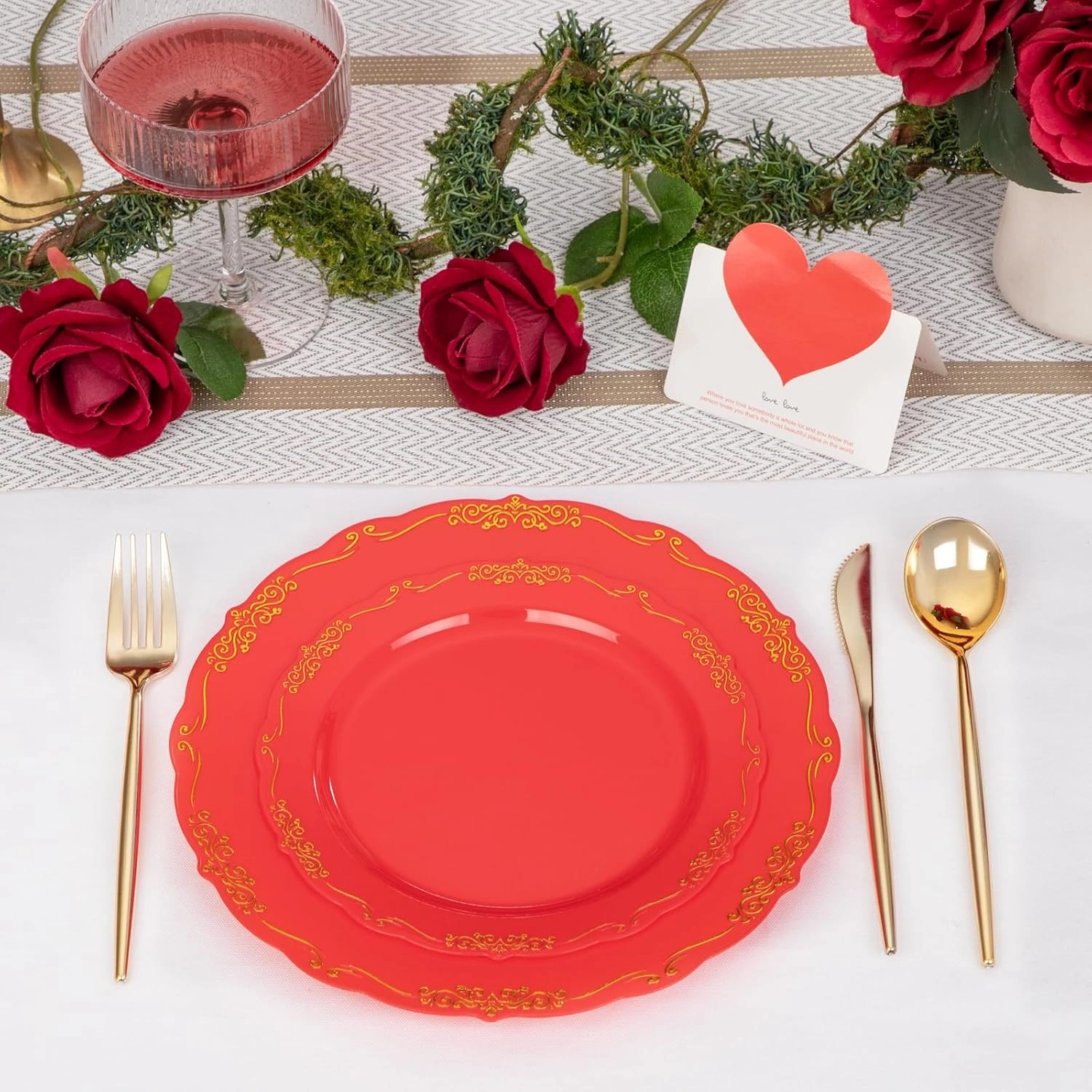 Red Gold U-QE Disposable Plates — view 12
