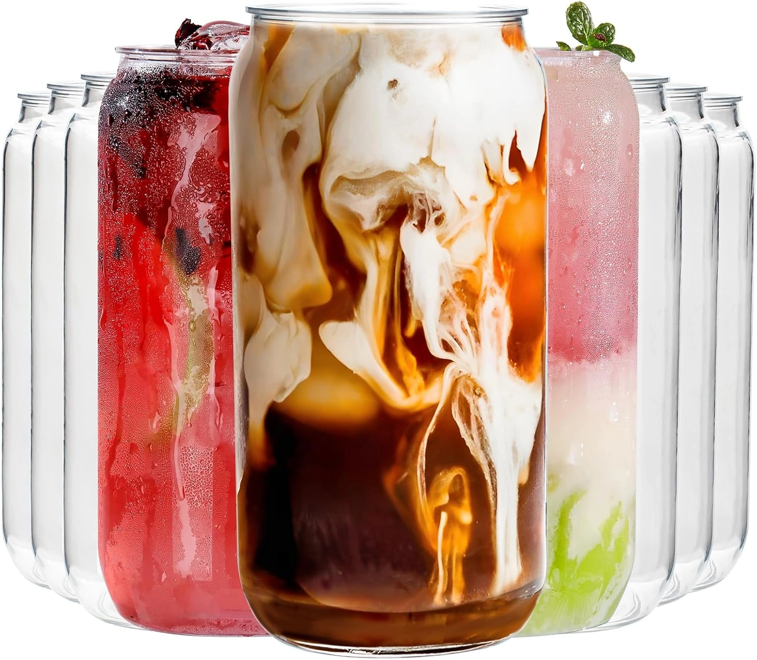 Ribbed Can Shaped Cups (16 oz, 12 Pack) — view 11