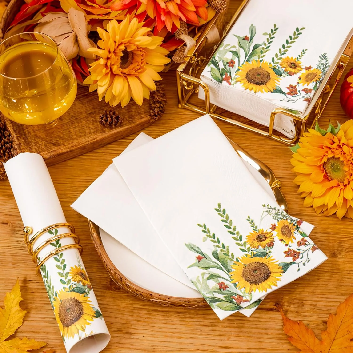 Sunflower Paper Napkins — view 12