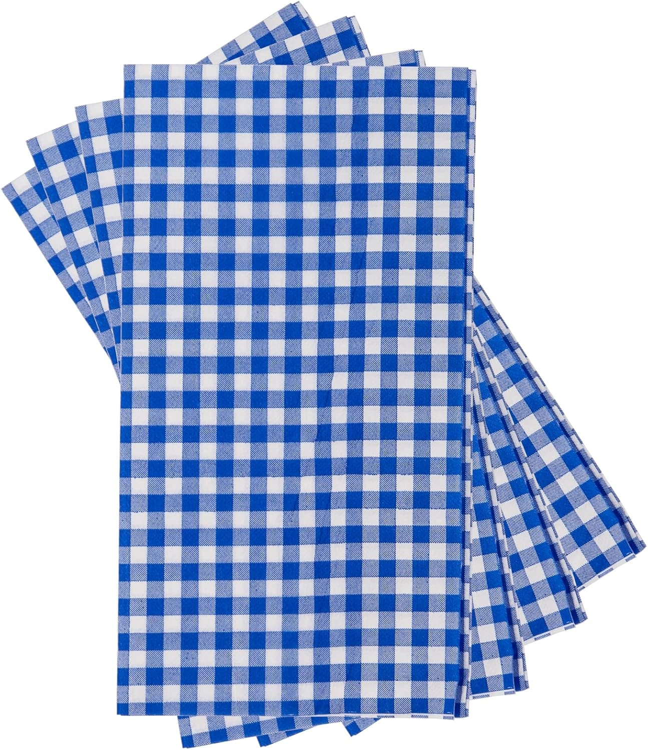 Blue Gingham Paper Napkins — view 13