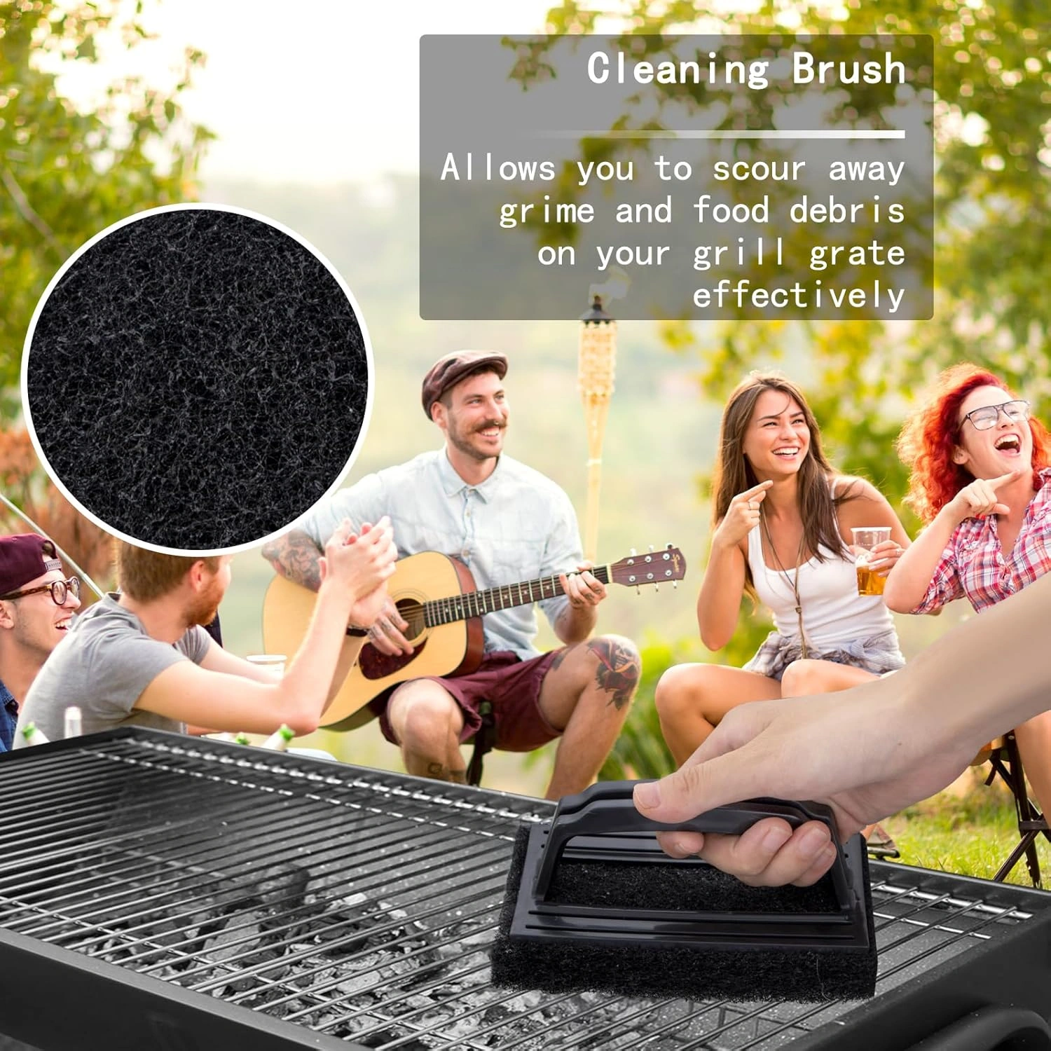 46pcs Blackstone Griddle Accessories Upgraded Barbecue Presses Flat Top Grill Tools for Camp Chef Griddle Cover Salt and Pepper Shakers Grill Black Tools Set Enlarged Spatula Gift Set (46 Pieces) — view 15