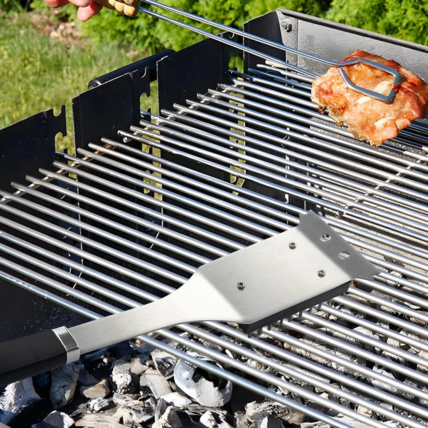 6pc Blackstone Griddle Accessories Upgraded Barbecue Presses Flat Top Grill Tools for Camp Chef Griddle Cover Salt and Pepper Shakers Grill Black Tools Set Enlarged Spatula Gift Set (6 Pieces) — view 11