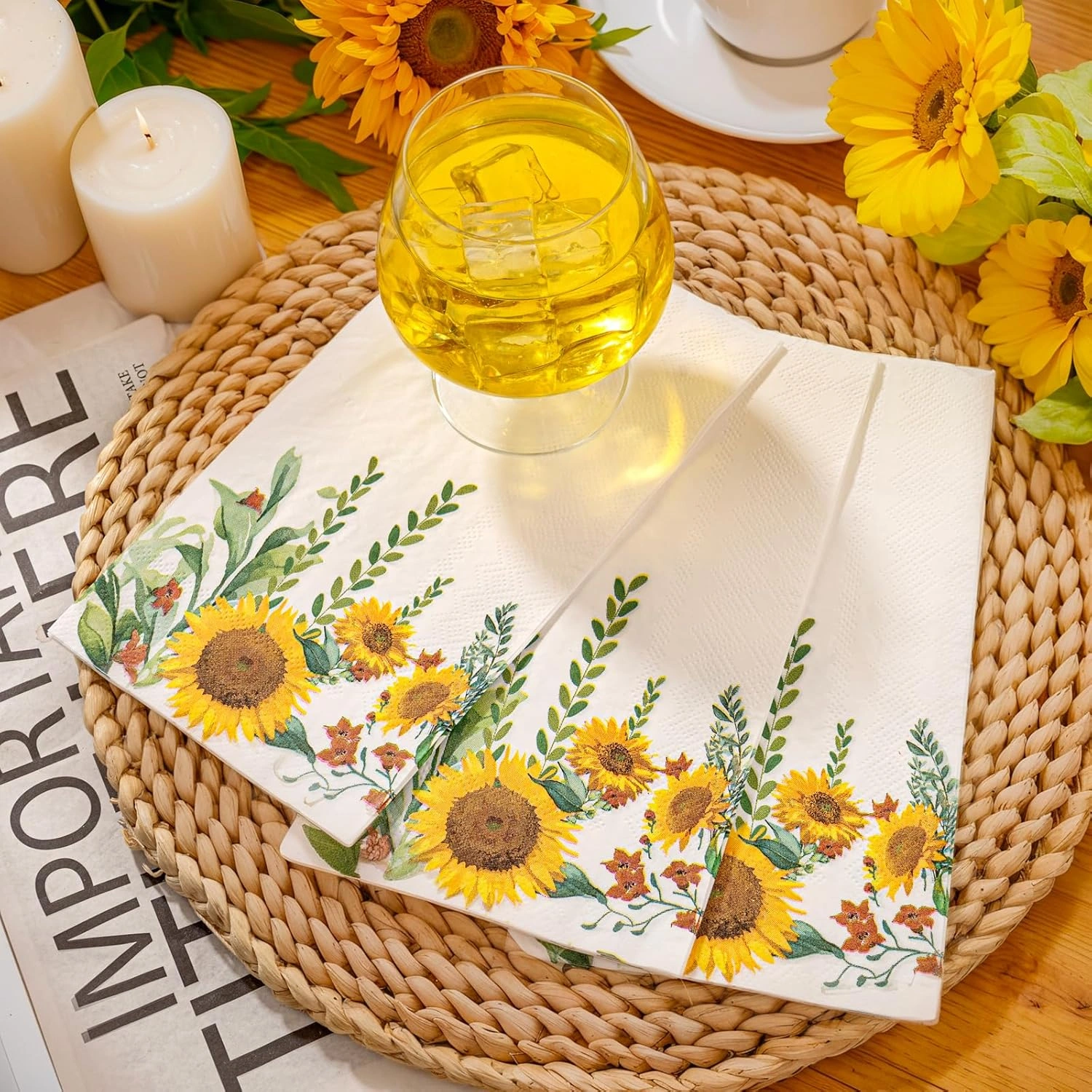 Sunflower Paper Napkins — view 14