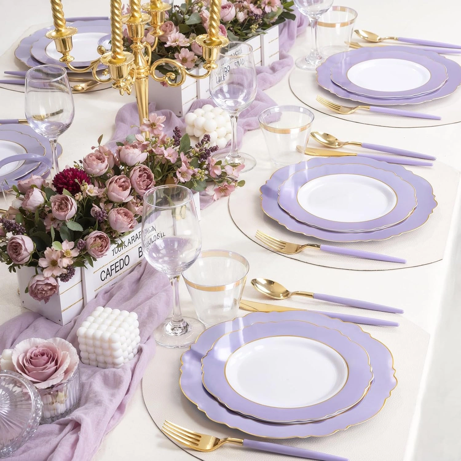 Lavender Plates Disposable — view 11