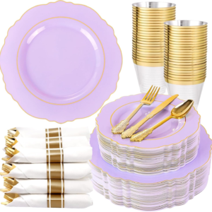 Light Purple Liacere Plates Disposable — view 9