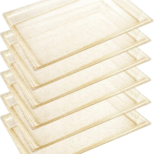 Gold Glitter Plastic Serving Tray — view 9