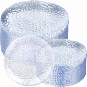 Clear Plastic Plates,Disposable Plates With Rim,Heavy-duty Plates,Hammered Party Plates Include 30Clear Dessert-Platos,30Dinner-Platos for Wedding, Party (100 Pieces) — view 9