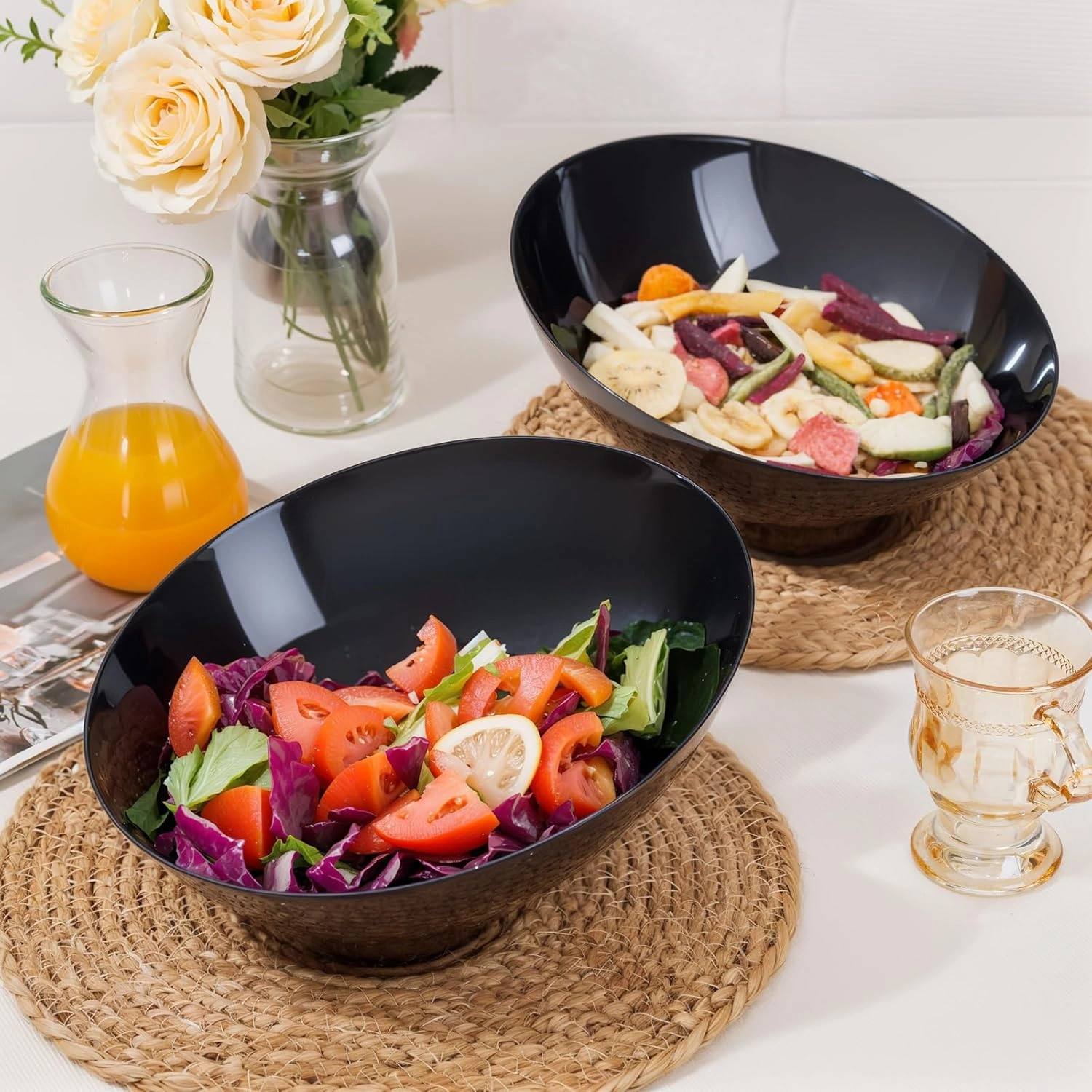 Black Plastic Serving Bowls — view 11
