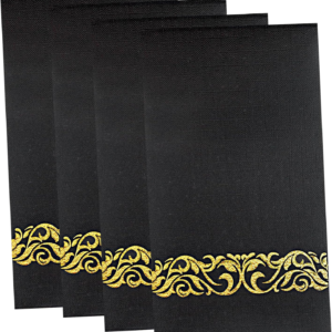 Black And Gold Napkins Disposable-3ply Paper Napkins Rim — view 10