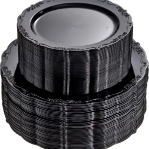 Black U-QE Disposable Plates — view 11