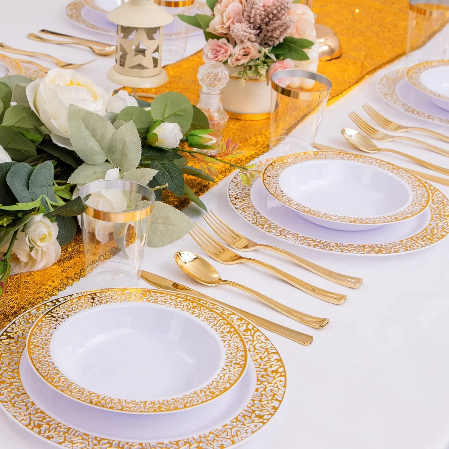 Gold Plastic Soup Bowls 12 oz — view 13
