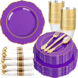Purple Liacere Plates Disposable — view 10