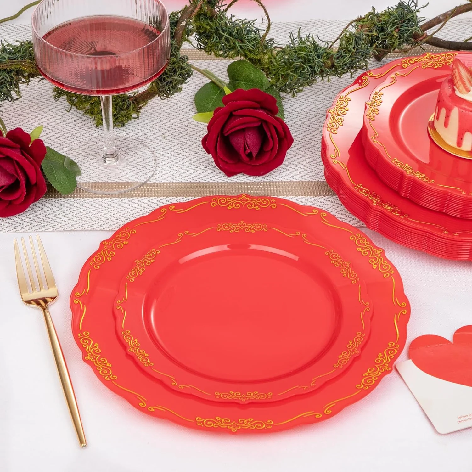 Red Gold U-QE Disposable Plates — view 15