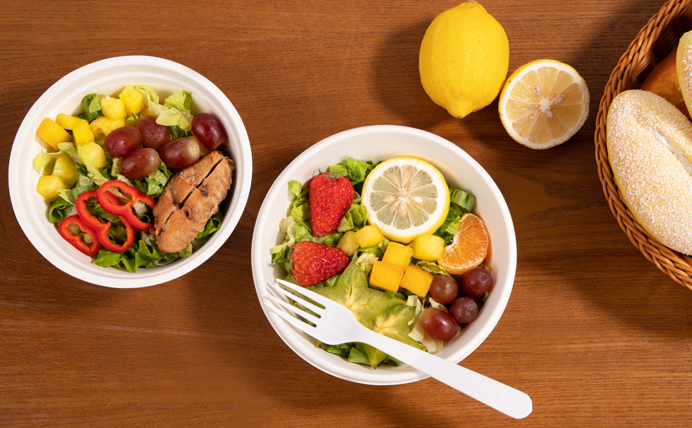 16 oz & 30 oz Compostable Paper Bowls Set (200 Pieces) — view 6