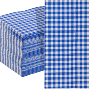 Blue Gingham Paper Napkins — view 10