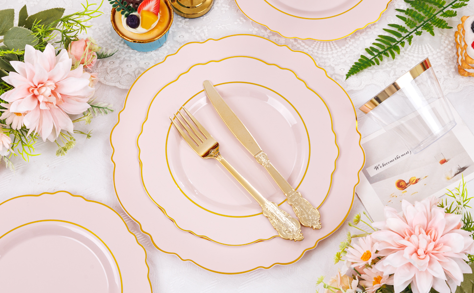 Pink Plates Disposable — view 6